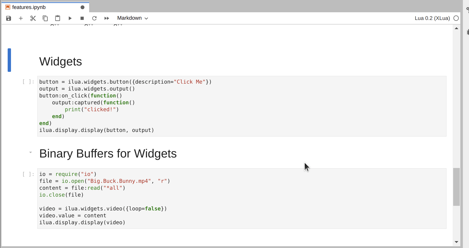 widgets